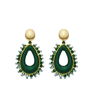 BIBA - EARRINGS DARK GREEN