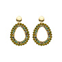 BIBA - EARRINGS LAUREN GREEN BROWN