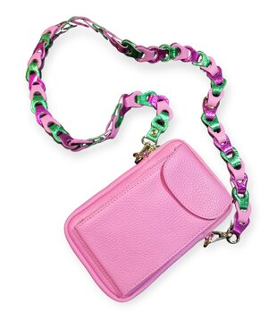 Leather Phone Bag Pink