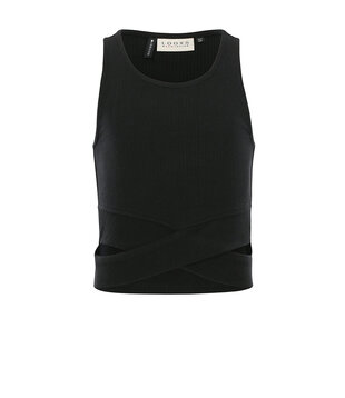 10Sixteen sleeveles Top black