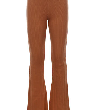 Little flare rib pants caramel