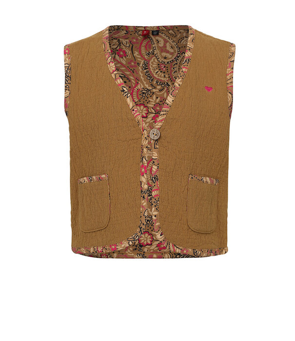 LOOXS Little Little reversible gilet palms