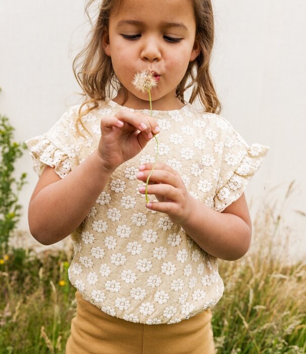 LOOXS Little Little lace top bisquit