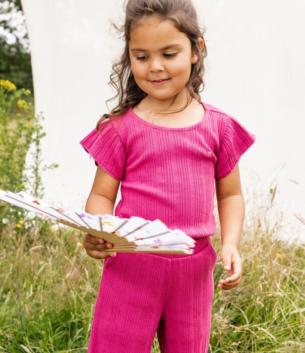 LOOXS Little Little fancy knit top warm fuchsia