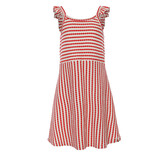 Little striped dress Red
