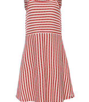 Little striped dress Red