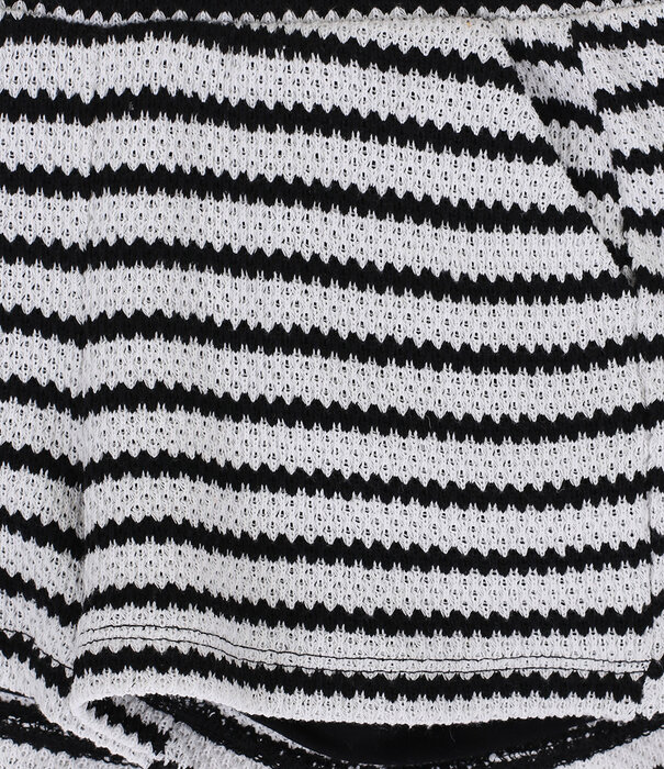 LOOXS 10SIXTEEN 10Sixteen striped knit shorts black and white