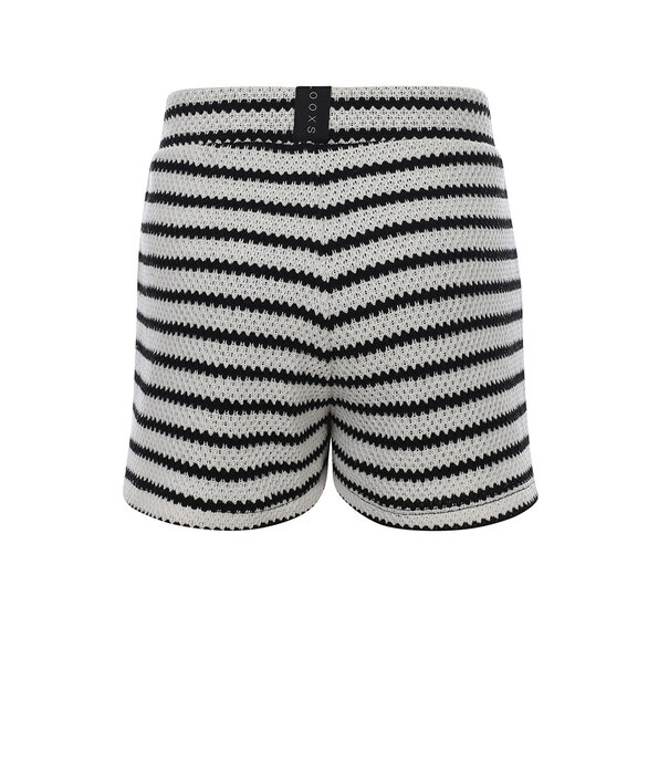 LOOXS 10SIXTEEN 10Sixteen striped knit shorts black and white