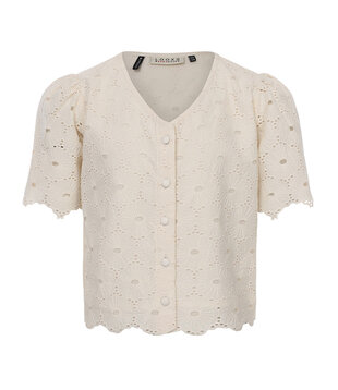 10Sixteen broidery blouse top Creamy