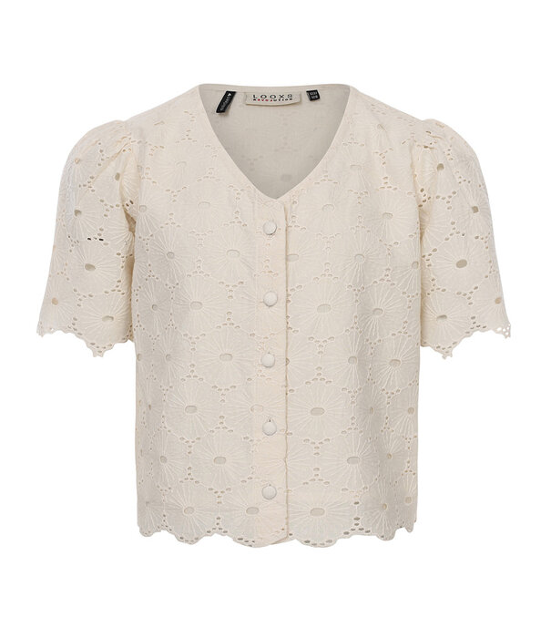 LOOXS 10SIXTEEN 10Sixteen broidery blouse top Creamy