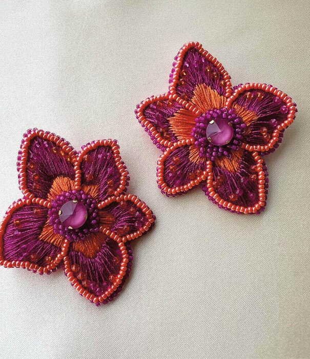 Paulie Pocket PARADISE EARRINGS - FUCHSIA ORANGE