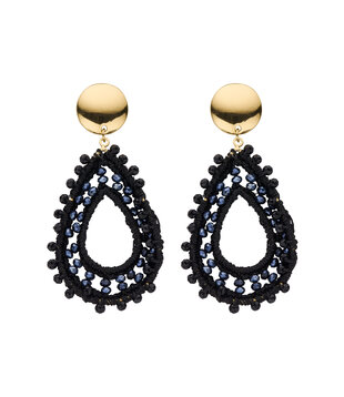 BIBA - EARRINGS GOLD/BLACK