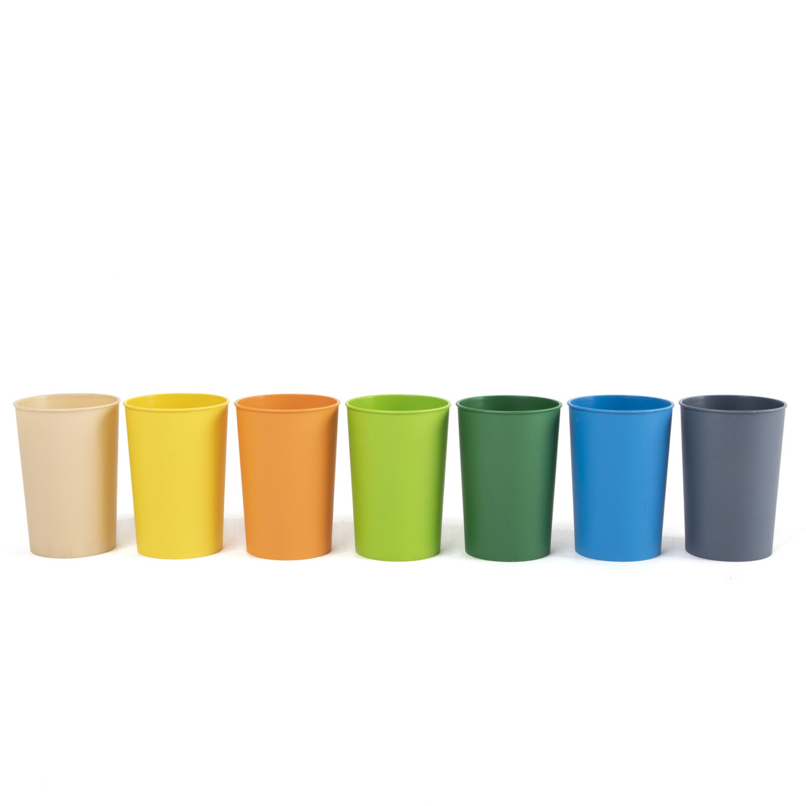 Happy Cups Bioplastic Drinkbeker PHA  Biologisch afbreekbaar 200 ml - Transparant Oranje Rood - 1 stuks
