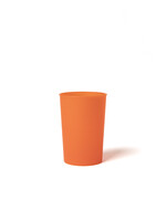 Happy Cups Bioplastic Drinkbeker PHA  Biologisch afbreekbaar - Transparant Oranje Rood  - 1 stuks