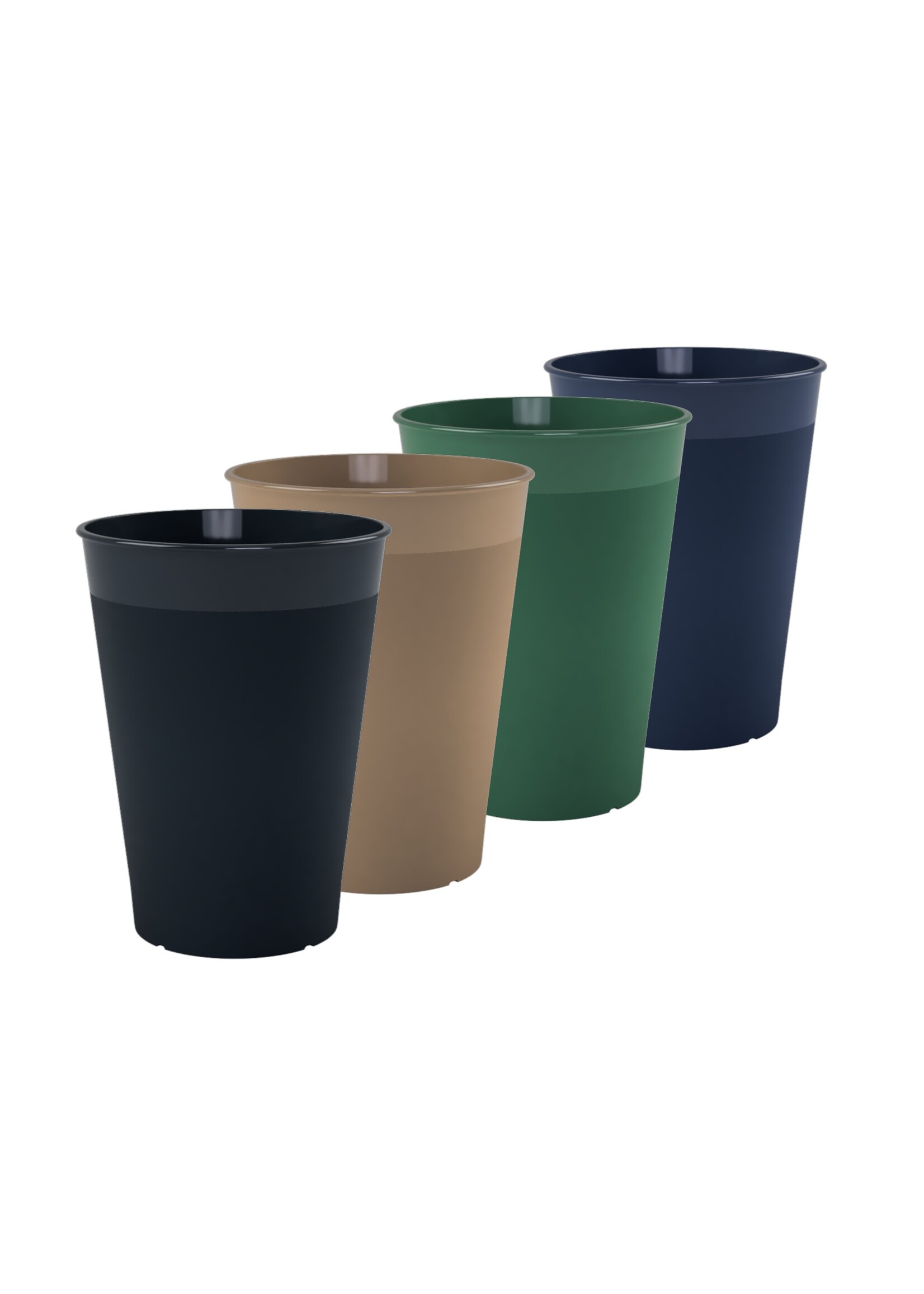 Happy Cups Bioplastic koffiebeker PHA  Biologisch afbreekbaar 180 ml - Antraciet - 1 stuks