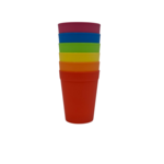 Happy Cups Bioplastic To Go beker-  PHA Biologisch afbreekbaar - Regenboog Serie 6 stuks