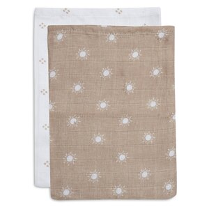 Jollein Jollein Washandjes Hydrofiel Pointelle Sun Biscuit 2-pack