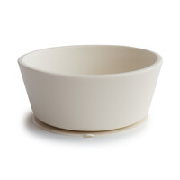 Mushie Bowl Zuignap Siliconen Ivory