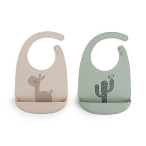 Done By Deer Done By Deer Slab Silicone Lalee Sand Green 2-pack
