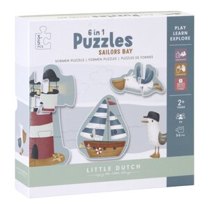 Little Dutch Little Dutch Puzzel Sailors Bay 6-in-1
