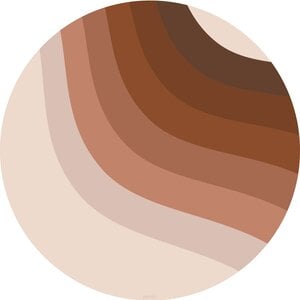 Eeveve Eeveve Knoeimat Rond Retro Lines Brown