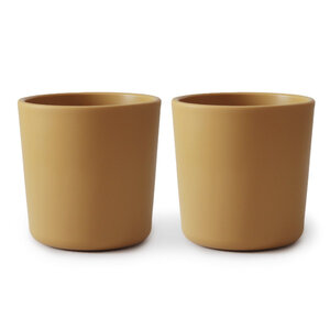 Mushie Mushie Bekers Cups Mustard 2-pack