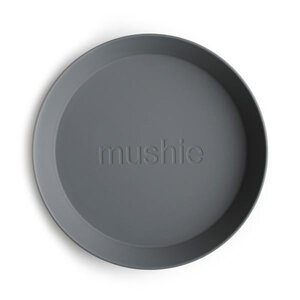 Mushie Mushie Bordjes Rond Smoke 2-pack