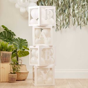 Ginger Ray Ginger Ray Baby Blokken Met Ballonnen White*