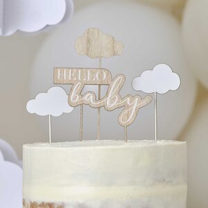Ginger Ray Ginger Ray Cake Topper Hello Baby Clouds*