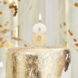 Ginger Ray Ginger Ray Kaars 8 Ombre Gold*