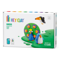 HeyClay Klei Birds Toucan Penguin Peacock 6-pack