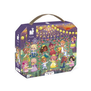 Janod Janod Puzzelkoffer Prinsessenfeest - 36 stuks