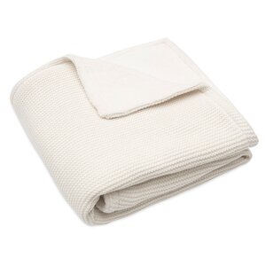 Jollein Jollein Deken Basic Knit Ivory Coral Fleece