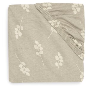 Jollein Jollein Hoeslaken Jersey Twig Olive Green 70x140/75x150cm