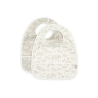 Jollein Slab Waterproof Animals Olive Green 2-pack