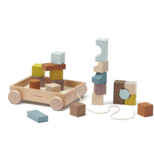 Kid's Concept Kid's Concept Houten Blokken Trekwagen Naturel*
