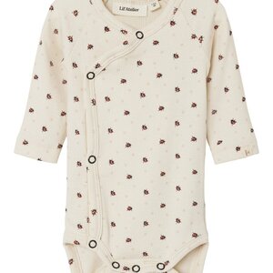 Lil' Atelier Lil' Atelier Baby Romper Overslag Gago Whitecap Grey