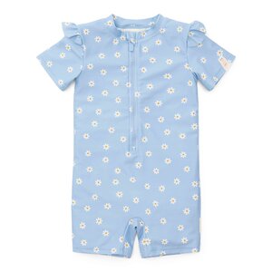 Little Dutch Little Dutch Zwempakje Korte Mouw Ruches Daisies Blue
