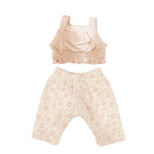 Mrs Ertha Mrs Ertha Poppen Kleding Legging Set Bouquet Silhouette