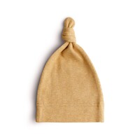 Mushie Baby Beanie Ribbed Mustard Melange