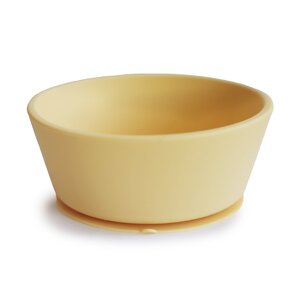 Mushie Mushie Bowl Zuignap Siliconen Pale Daffodil