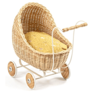 Smallstuff Smallstuff Rotan Poppenwagen Naturel