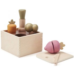 Kid's Concept Kids Concept Houten plantenbak met groentes