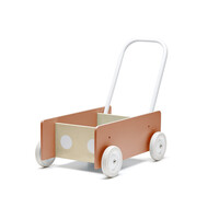 Kid's Concept houten loopwagen roze/oranje