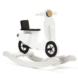 Kid's Concept Kid's Concept houten schommel scooter vespa wit