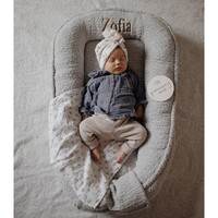 Muzpony Babynest Teddy Grijs Met Naam