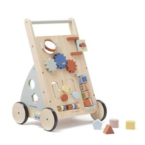 Kid's Concept Kids Concept houten loopwagen met blokken