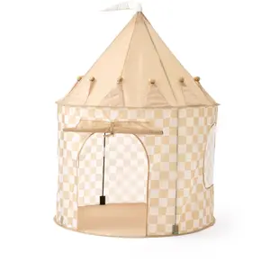 Kid's Concept Kid's Concept Speeltent geel/wit geblokt