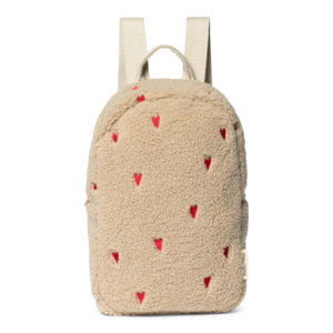 Studio Noos Ecru Teddy Hearts Mini Rugzak