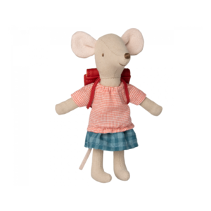 Maileg Maileg Driewieler Muis Grote Zus Rood - 13 cm
